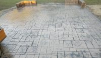 Stamped concrete patio by Sam The Concrete Man